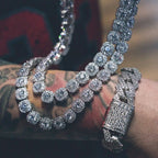 13/14/20MM HipHop Iced Out Chain Cuban Link Chain Necklace For Men Gold Silver Color Rhinestone Pave Men's Birthday Jewelry Gift