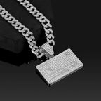 Men's Hip Hop Credit VISA Card Pendants With 13mm Miami Cuban Chain Iced Out Bling Bank Card Necklaces Fashion Jewelry for Woman