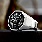 Fashion Detailed Stainless Steel 3D Lion Head Rings For Men Women Punk Trendy Domineering Vintage Animal Jewelry Gifts Wholesale