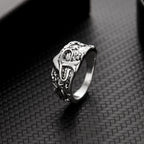 Titanium Steel Octopus Rings Gothic Deep Sea Monster Squid Finger Punk Tentacles Ring Adjustable Size Personality Jewelry Gift