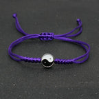 Yin Yang Braided String Bracelet — Adjustable, Multiple Colors