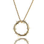 UWIN Crown of Thorns Pendant Necklace Iced Out Möbiusband Hoop Pendants for Gift Fashion Jewelry