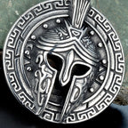 Spartan Mask Pendant 316L Stainless Steel Gothic Punk Viking Amulet Necklace For Men's Steel Color Adjustable Chain(50/60/70CM)