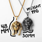 Egyptian Pharaoh Stainless Steel Pendant Necklace