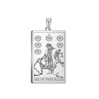 Dawapara Pentacles Tarot Card Pendant for Necklace Stainless Steel Golden Black Jewelry Accessories Charms Pendants