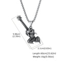 Gothic Hip Hop Skull Skeleton Guitar Necklace for Men Punk Instruments Pendant Stainless Steel Chain Neck Rock Jewelry Accessory