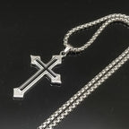 Cross Black Pendant Japanese Korean