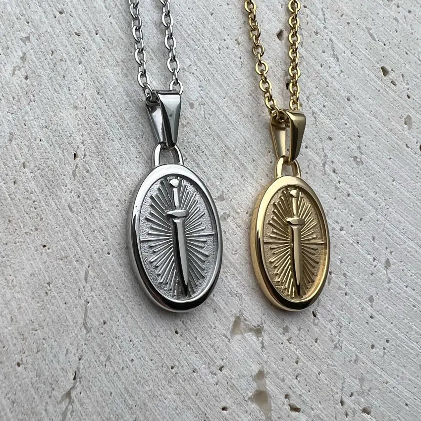 Sword Gold Pendant Necklace
