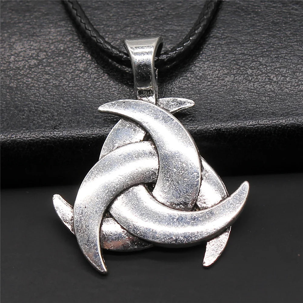 Triquetra Knot Statement Pendant Necklace
