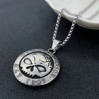 Harley Badge Skull Pendant Necklace — Stainless