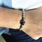 Eagle Beaded Rope Bracelet for Men — Stainless Steel