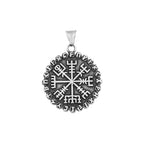Norse Compass Pendant Necklace — Stainless Steel