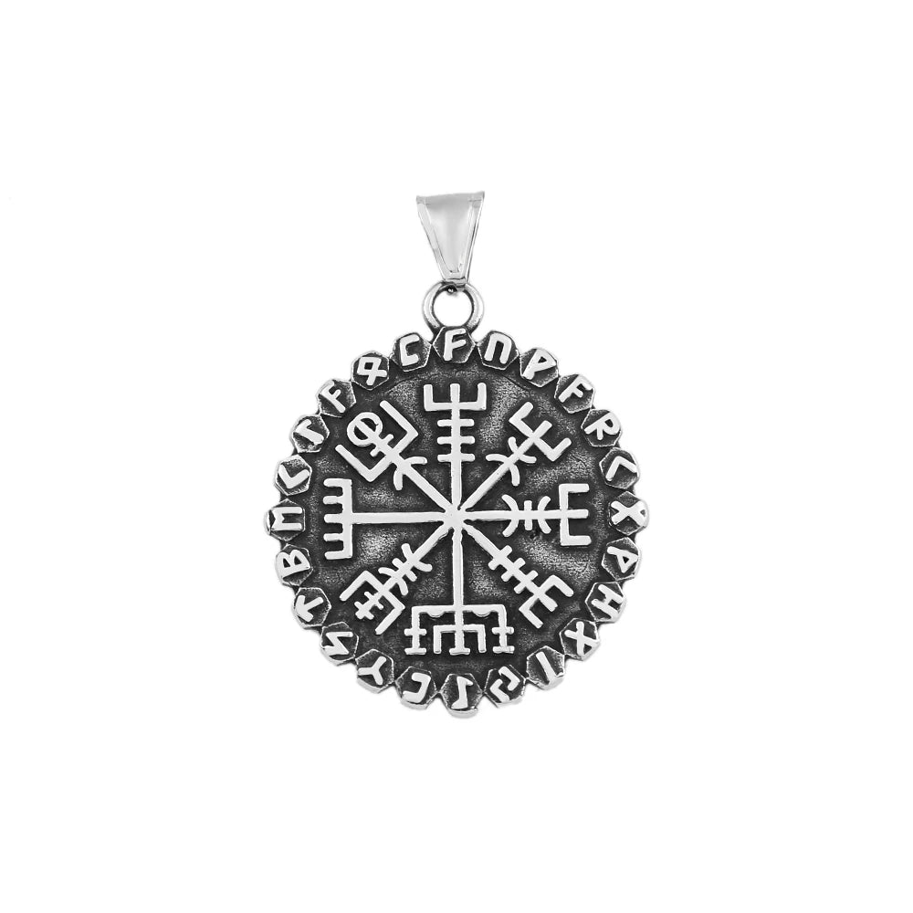 Norse Compass Pendant Necklace — Stainless Steel