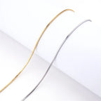 1.2mm Gold Color Stainless Steel Necklace For Men Hip Hop Titanium Steel Square Snake Chain Necklace Jewelry Accessories