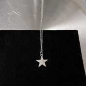 Y2K Star Cross Pendant Necklace — Stainless Steel