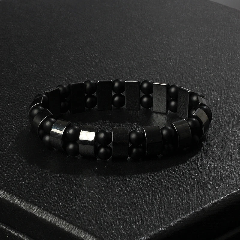 Fashion Wave Hematite Magnetic Bracelet Men Original Beaded Hematite Energy Bracelets for Women Positive Energy Jewelry