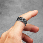 Eagle Feather Ring — Stainless Steel