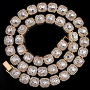 Iced Out Rhombus Cuban Chain Necklace