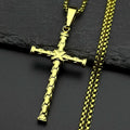 Cross Steel Pendant Christian Punk Biker