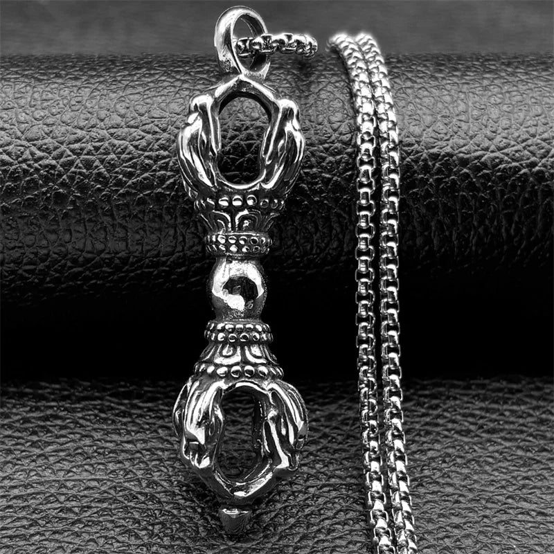 Dragon Demon Silver Pendant Vintage Punk Subduing
