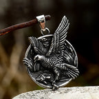 Viking Odin Wolf Head Pendant — Stainless Steel