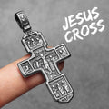 Cross Jesus Pendant Necklace Stainless Steel