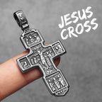 Cross Jesus Pendant Necklace Stainless Steel