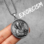 Virgin Mary Cross Pendant — Stainless Steel