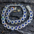 Tennis Chain Necklace Stainless Steel 12MM Cluster