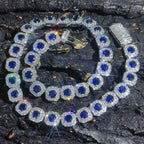 Tennis Chain Necklace Stainless Steel 12MM Cluster