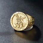 Angel Michael Ring — Stainless Steel