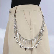 Double Layer Rivet Pants Chain — Exaggerated Punk Jeans Chain