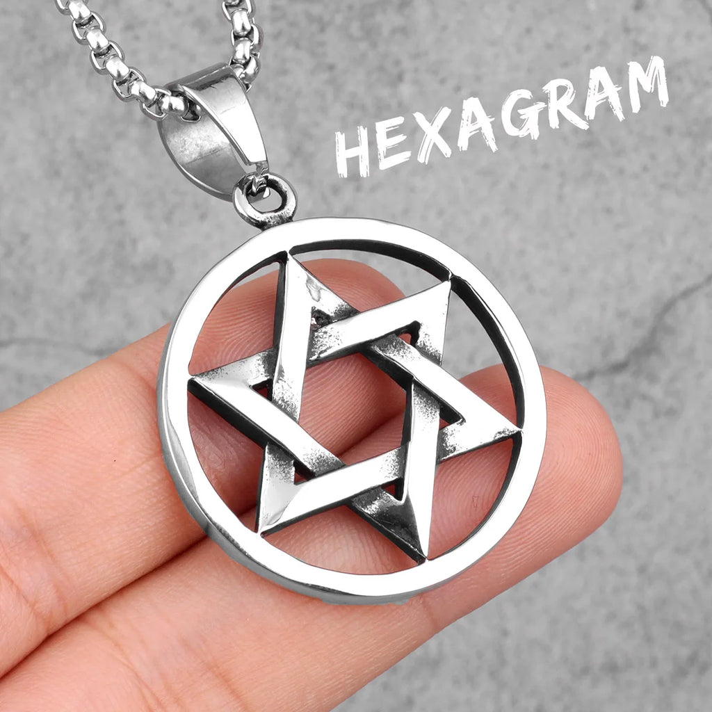 Star of David Pendant — Stainless Steel