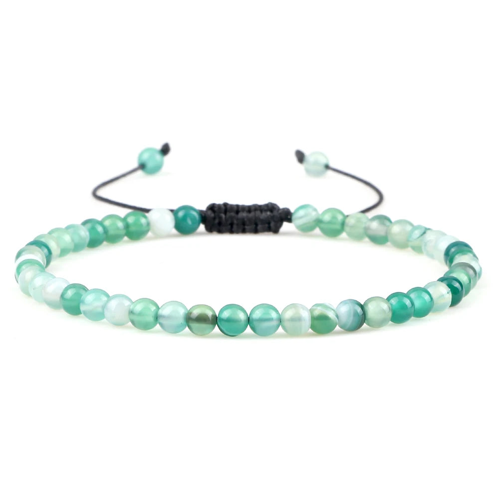 Natural Tiger Eye Stone Braided Beaded Bracelet, Adjustable