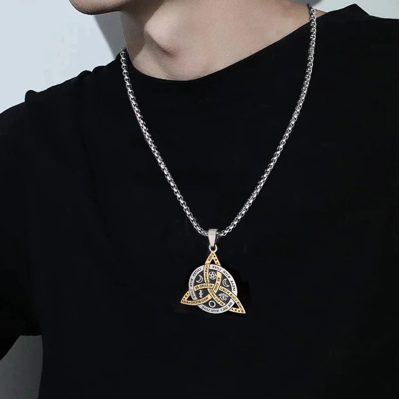 Stainless Steel Viking Celtic Knot Pendant Necklace