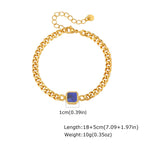 Cuban Stone Chain Bracelet — Stainless Steel
