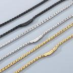 KALEN High Polished Stainless Steel Link Chain Necklace for Men Women Personalized Minimalist Sweater Chain Jewelry Accessories