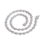 TOPGRILLZ New Honeycomb Necklace Classic 7MM Tennis Chain Hip Hop Punk Jewelry High Quality Choker Necklace For Anniversary Gift