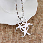 Necklace Trendy Men And Women INS Street Punk Hip-Hop JewelryNew Stainless Steel Biochemical Logo Pendant