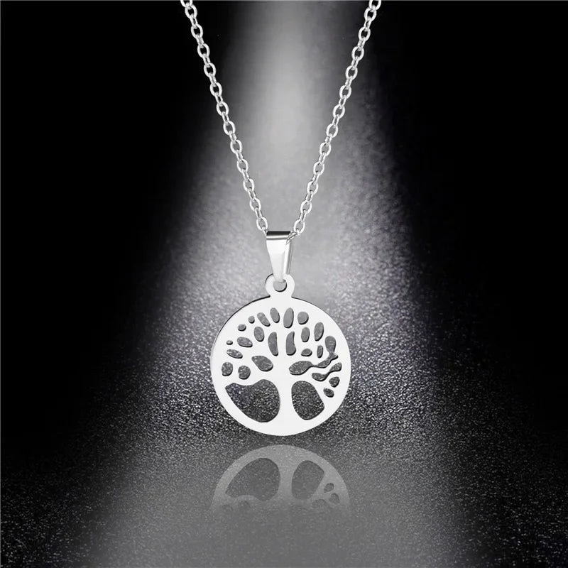 Star of David Heart Pendant Necklace — Stainless Steel