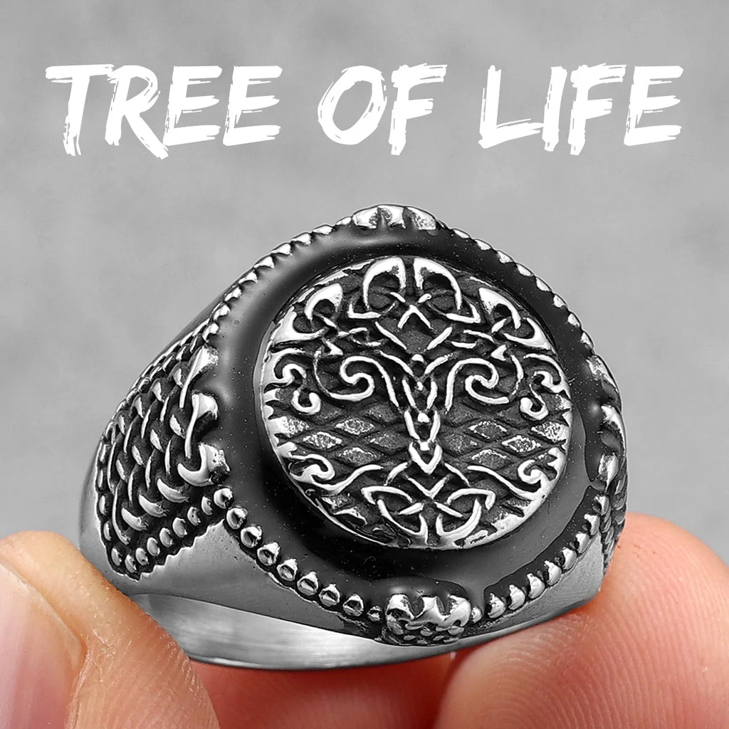 Celtic Knot Tree Ring — Stainless Steel