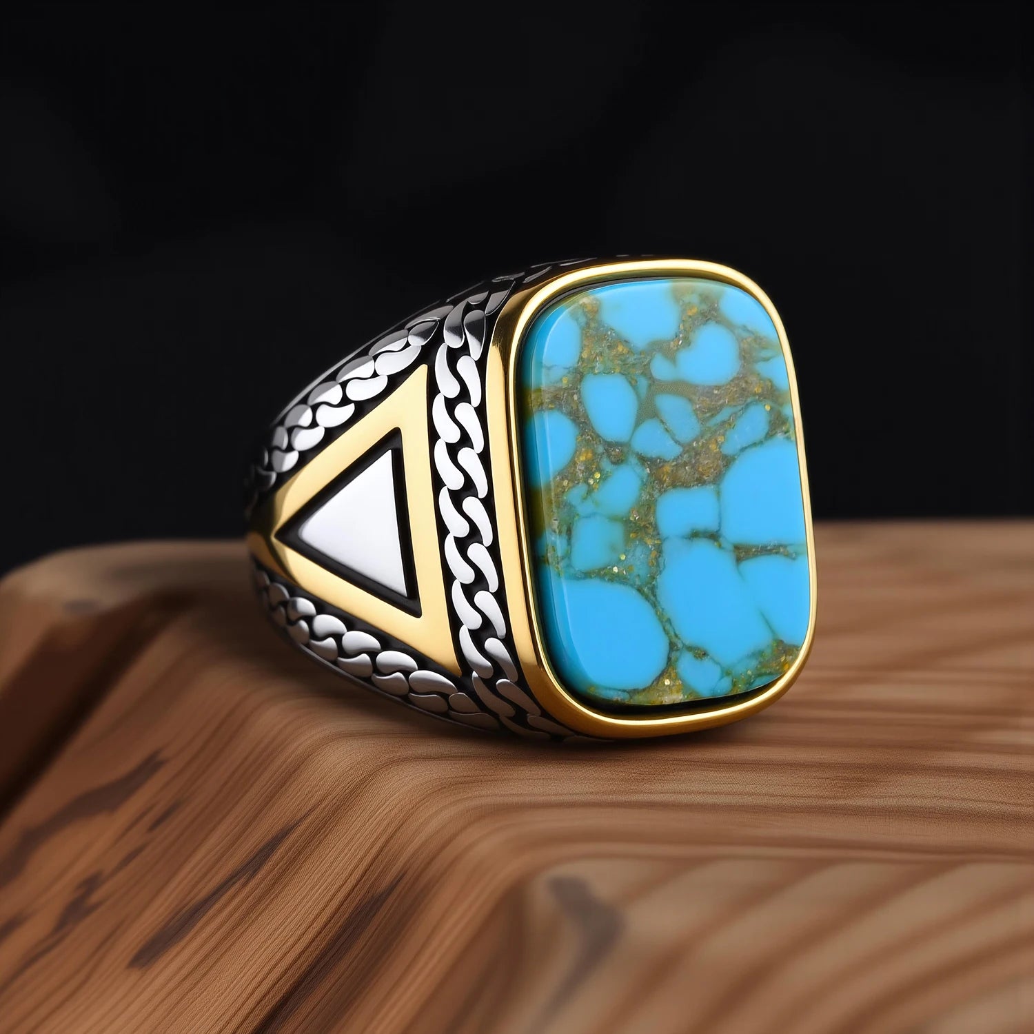 R3427 Men's High Quality 316L Stainless Steel Variety Onyx Rings Fashion Trend Jewelry