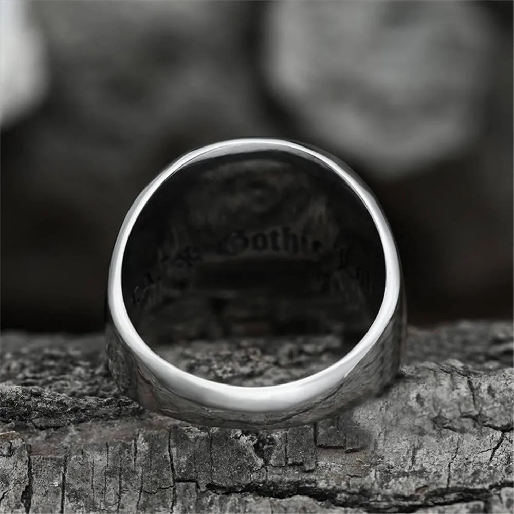 Hip Hop Trend Retro Simple Trend Punk Rock Viking Alloy Anchor Ring for Men Street Accessories