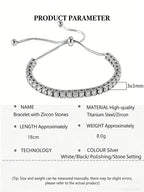 Tennis Bracelet 316L Stainless Steel 3MM Gradient