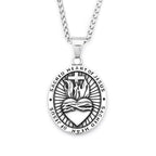Men's Heart of Jesus Pendant Necklace For Men Women 316L Stainless Steel Religious Cross Amulet Jewelry Gifts Fashion