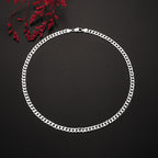 Fine 925 Sterling Silver Charm 7MM Chain Necklace for Women Man Luxury Fashion Party Wedding Accessories Jewelry Christmas Gifts