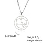 VASSAGO Sigil of Lilith Necklace Lilith Sigil Hecate Goddess Pendant Lucifer Satanic Lilith Symbol Wiccan Jewelry for