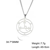 VASSAGO Sigil of Lilith Necklace Lilith Sigil Hecate Goddess Pendant Lucifer Satanic Lilith Symbol Wiccan Jewelry for