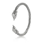 My Shape Viking Animal Cuff Bangles for Men Punk Wolf Lion Leopard Skeleton Stainless Steel Bracelet Nordic Vintage