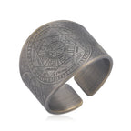 Magic Formation Sigil Seal Open Ring — Wide Adjustable Band